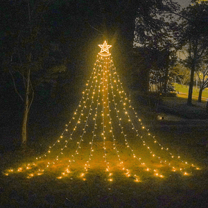 Cascada de Pentagramas y estrellas Navidad☃️